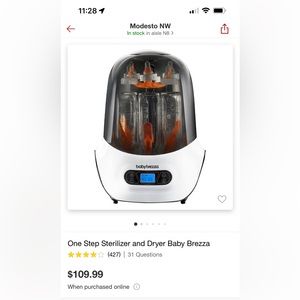 baby breeza bottle sterilizer